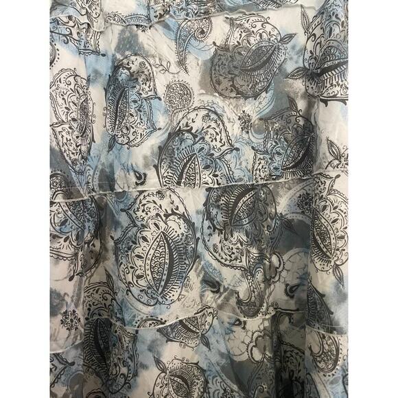 Aventura Women's Paisley Print Organic Cotton Boho Long Flowy Maxi Skirt Size M - Picture 2 of 5